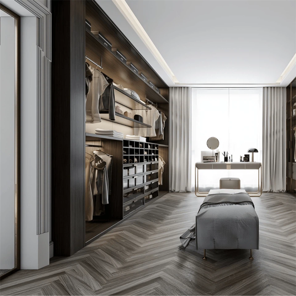 Modern Elegant Glass Walk In Closet