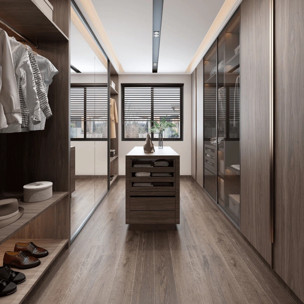 walnut wood walk in closet shelving walnut wood walk in closet shelving
